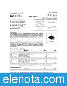 International Rectifier IRF7501 datasheet