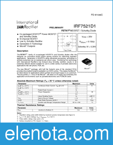 International Rectifier IRF7521D1 datasheet