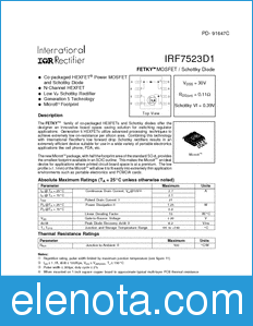 International Rectifier IRF7523D1 datasheet