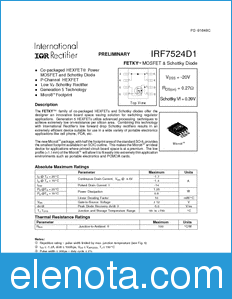 International Rectifier IRF7524D1 datasheet