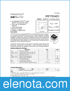 International Rectifier IRF7534D1 datasheet