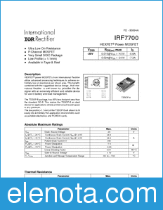 International Rectifier IRF7700 datasheet