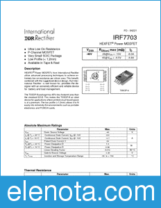 International Rectifier IRF7703 datasheet