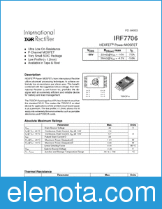 International Rectifier IRF7706 datasheet