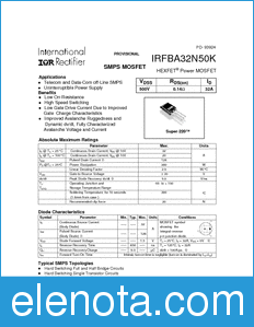 International Rectifier IRFBA32N50K datasheet