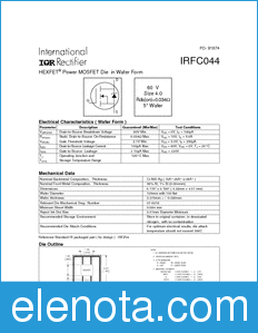 International Rectifier IRFC044 datasheet