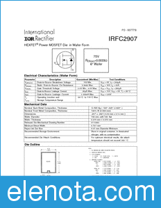 International Rectifier IRFC2907 datasheet