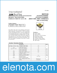 International Rectifier IRFE9120 datasheet