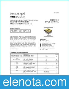 International Rectifier IRFE9210 datasheet