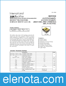 International Rectifier IRFE9220 datasheet