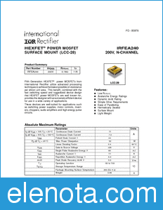 International Rectifier IRFEA240 datasheet