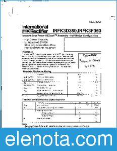 International Rectifier IRFK3D350 datasheet