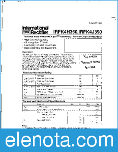 International Rectifier IRFK4H350 datasheet