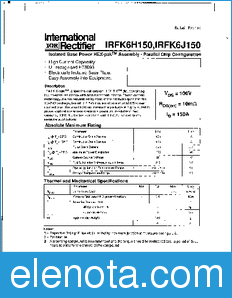 International Rectifier IRFK6H150 datasheet
