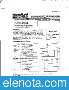 International Rectifier IRFK6H450 datasheet
