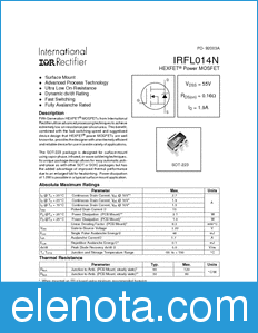 International Rectifier IRFL014N datasheet
