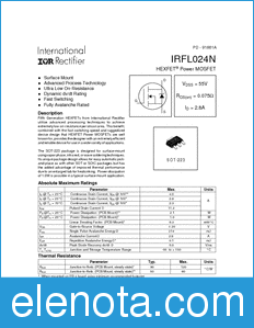 International Rectifier IRFL024N datasheet