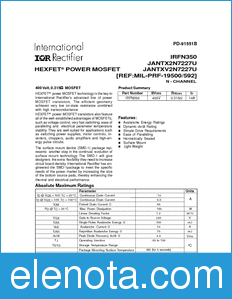 International Rectifier IRFN350 datasheet