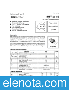 International Rectifier IRFP264N datasheet
