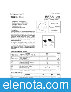 International Rectifier IRFR1205 datasheet
