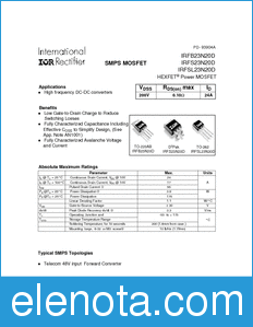 International Rectifier IRFSL23N20D datasheet