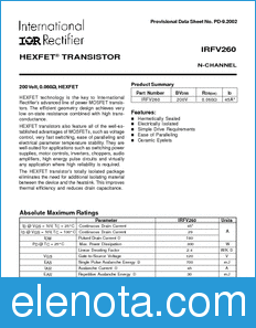 International Rectifier IRFV260 datasheet