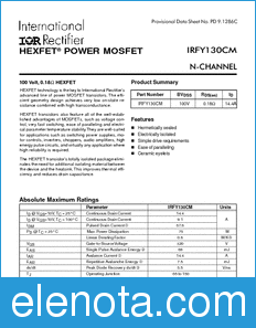 International Rectifier IRFY130CM datasheet