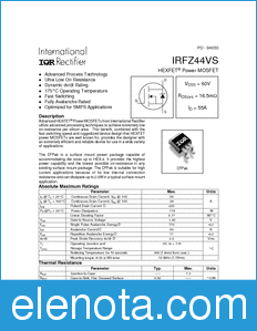 International Rectifier IRFZ44VS datasheet