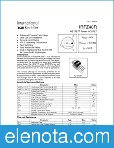 International Rectifier IRFZ48R datasheet