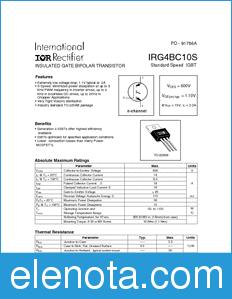 International Rectifier IRG4BC10S datasheet