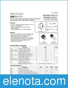 International Rectifier IRG4BC15UD-S datasheet