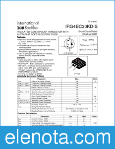 International Rectifier IRG4BC30KDS datasheet