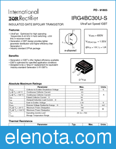 International Rectifier IRG4BC30U-S datasheet
