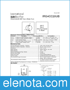 International Rectifier IRG4CC20UB datasheet
