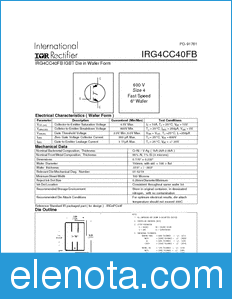 International Rectifier IRG4CC40FB datasheet