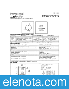 International Rectifier IRG4CC50FB datasheet