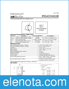 International Rectifier IRG4CH40UB datasheet