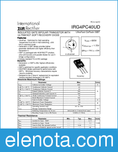 International Rectifier IRG4PC40UD datasheet