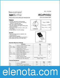 International Rectifier IRG4PH50U datasheet