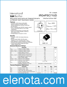 International Rectifier IRG4PSC71UD datasheet
