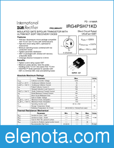 International Rectifier IRG4PSH71KD datasheet