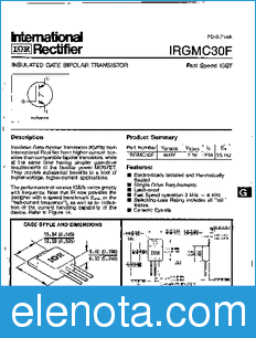 International Rectifier IRGMC30F datasheet