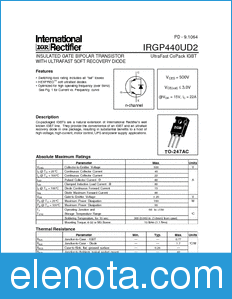 International Rectifier IRGP440UD2 datasheet