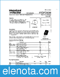 International Rectifier IRGPC60M datasheet
