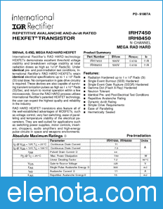 International Rectifier IRH7450 datasheet