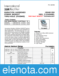 International Rectifier IRH9150 datasheet