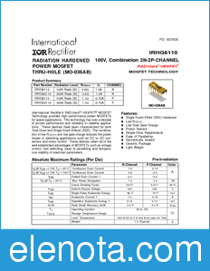International Rectifier IRHG6110 datasheet