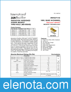 International Rectifier IRHG7110 datasheet