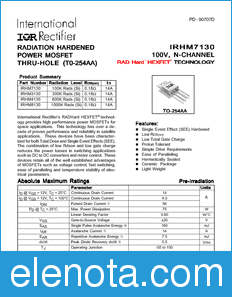 International Rectifier IRHM7130 datasheet