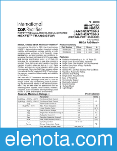 International Rectifier IRHN7250 datasheet
